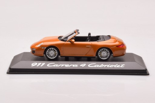 Porsche 911 997 Carrera 4 Cabriolet Orange Metallic Minichamps 1/43