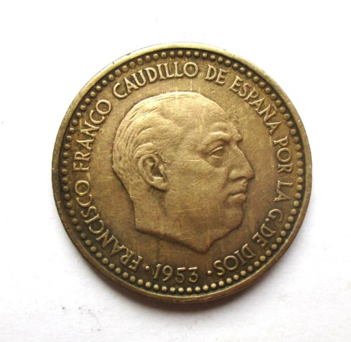 1 Peseta 1953 r. Hiszpania