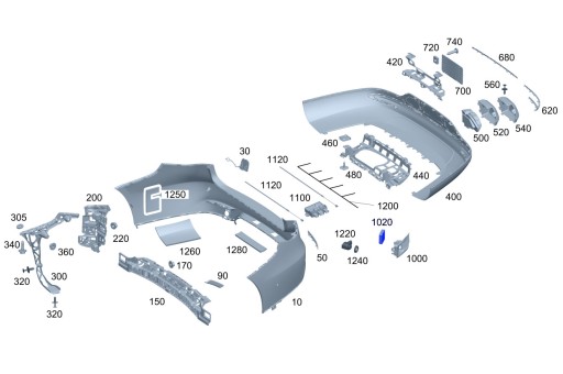 A0009001029, 0000 - Радар системы контроля слепых зон a0009001029 mercedes