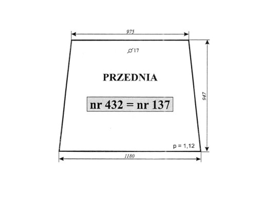 432 - ВІТРОВЕ СКЛО C - 330 POM SMOLNIKI T25A 137