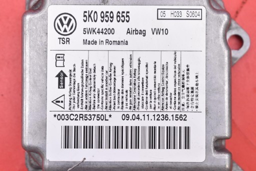 SENSOR module airbag of the airbags 5K0959655 5WK44200 VW GOLF 6 VI 5D HB 08-15