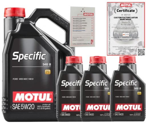 MOTUL SPECIFIC 948B 5W20 7L FORD WSS-M2C948-B + ПОДВЕСКА