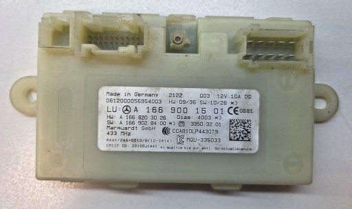 Модуль водителя keyless go mercedes ml w166 gl x166 a1669001501