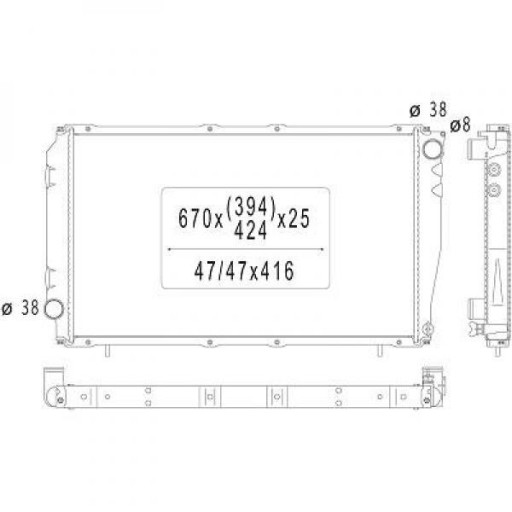 DCM3026 - Радіатор suba legacy i 02/1989-