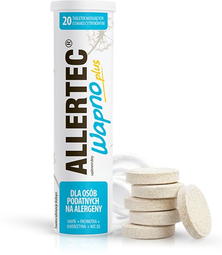 ALLERTEC vápno plusn wit.D x 20tabl. alergia,katar