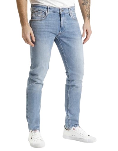 Pánske nohavice CROSS JEANS BLAKE Džínsy modré svetlé odreniny 34/34