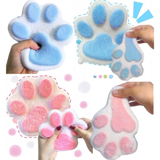 2 Szt Kocia Łapka Gniotek Antystresowa Sensoryczny Squishy Zabawka 14CM XXL