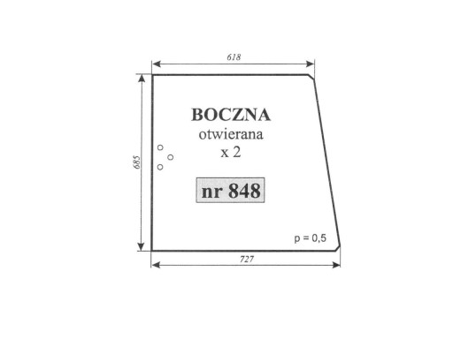 БІЧНЕ СКЛО RENAULT 848 7701350715