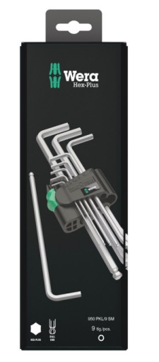 WERA НАБІР ГАЙКОВИХ КЛЮЧІВ HEX-PLUS З КУЛЬКОЮ