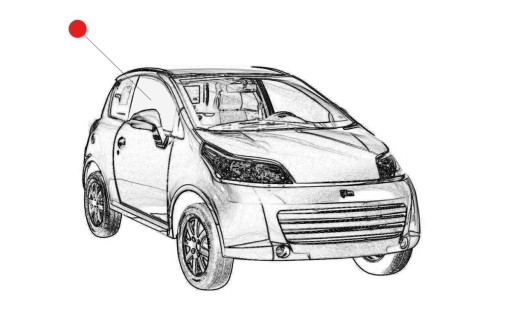 208001 - СКЛО ПРАВОЇ ДВЕРІ JDM АЛОЕ ROXSY ОРИГІНАЛ