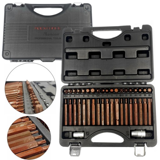 Набор битов для ключей Allen SPLINE TORX 40 El чемодан Rockforce