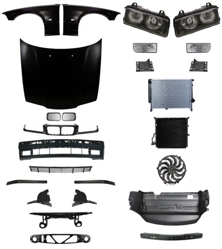 3730 - BMW E36 93-00 Ремінь бампера Балка капота