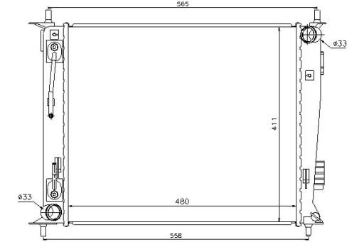 66730/NIS - Радіатор двигуна nissens kia soul 1.6/1.6d/1.6lpg