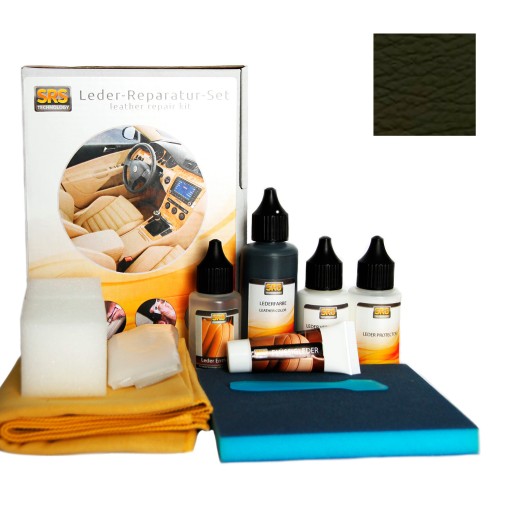 Краска ремонт кожи обивки Audi schwarz