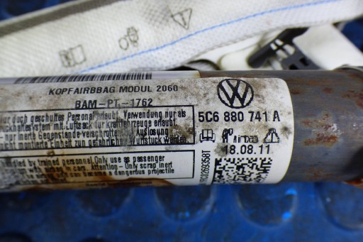Volkswagen Jetta VI 5C roof airbag left 5C6880741A original st.BDB