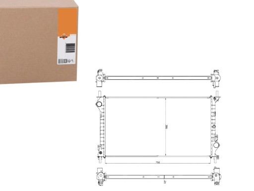NRF54756/RS7 - РАДІАТОР FORD CONNECT 1.8 1.8TDCI 02-13 NRF