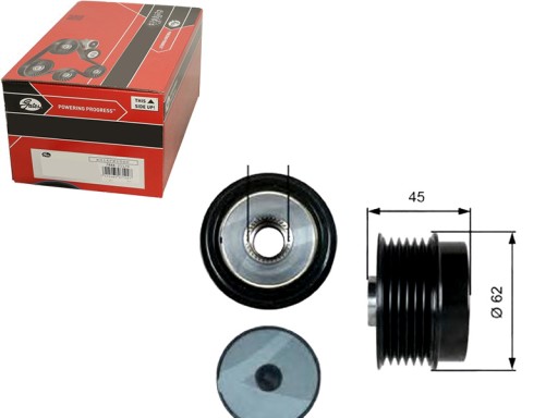 GATOAP7180/RS4 - Затвори обгінної муфти генератора 373202b