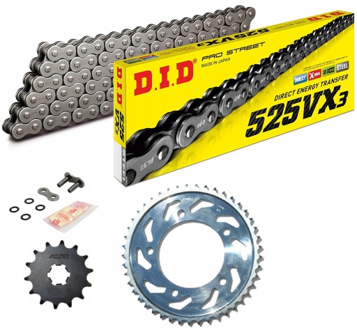 525VX3-118 SUN404-16 - ПРИВОДНИЙ КОМПЛЕКТ DID + SUN TRIUMPH STREET TRIPLE 675