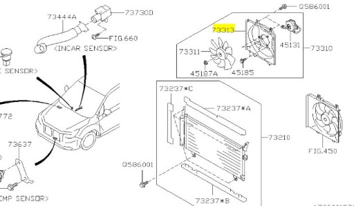 73313SG000 - КОРПУС ВЕНТИЛЯТОРА FORESTER WRX LEVORG