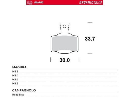 MOTO-MASTER BRZDOVÉ DOŠTIČKY NA BICYKEL ORGANIC PRO MAGURA MT 2, MT 4, MT 6