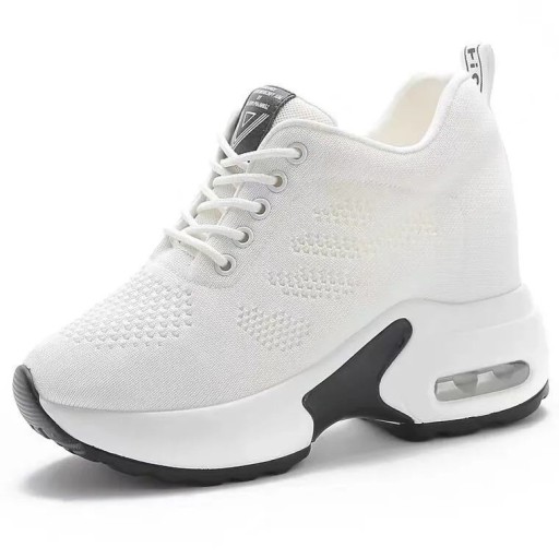 Białe sportowe sneakersy na koturnie CNF73 - 37 11566531580 - Allegro.pl