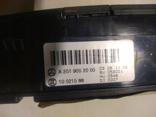 PANEL AWARYJNYCH MERCEDES W251 W164 2519052000
