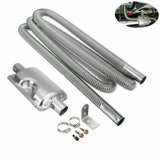 7024CR7024 - Нержавіюча Вихлопна труба 300 см Вихлопна труба і глушник 2в1 новий