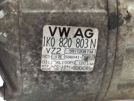 compressor of the air conditioning 1K0820803N 1.6 8V Seat Altea and (2004- )