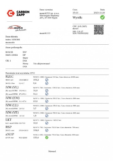 Injecteur Injecteur Test 0445110064 HYUNDAI SANTA FE et 2.0 CRDI 112 KM 00-04