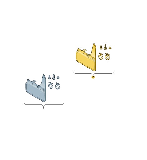 КОМПЛЕКТ ЗАДНИХ ПОДКЛОНКОВ AUDI Q5 2009-2012 гг.