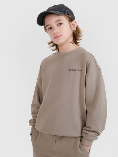 4F Bluza dresowa chłopięca beż 158 (12-13 lat)