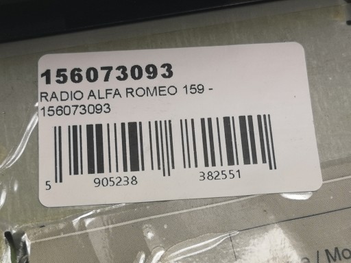 RADIO CD ALFA ROMEO 159 / BRERA COUPE 2005-2011 / 156073093