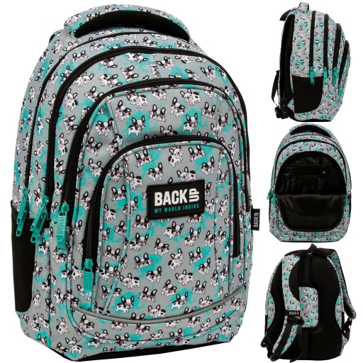 Рюкзак шкільний багатокамерний Backup білий, чорний, Відтінки сірого та сріблястий, Відтінки зеленого, Різнокольоровий 26 л