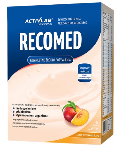 Activlab RecoMed lekárske potraviny 6 vrecúšok Broskyňa