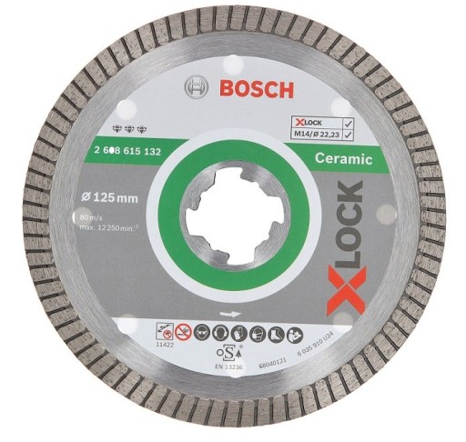 BOSCH АЛМАЗНИЙ ДИСК КЕРАМІЧНИЙ EXTRACLEAN TURBO 125*1.4 X-LOCK