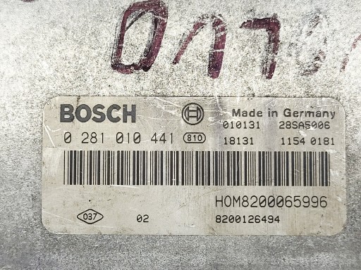Computer Bedienteil DES MOTORS VOLVO V40 1.9D 0281010441 8200065996