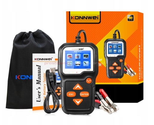 ТЕСТЕР АККУМУЛЯТОРА 6В 12В Konnwei KW650 ПОЛЬСКИЙ