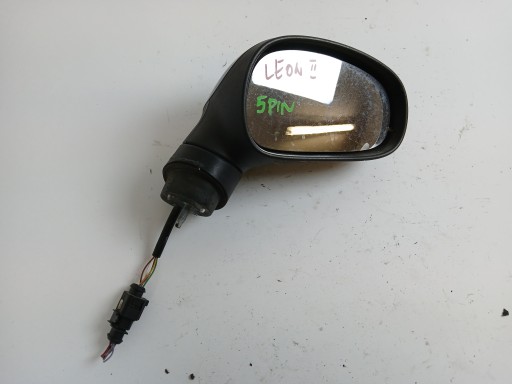 SEAT LEON II spiegel rechts schwarze 5 PIN