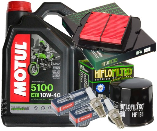 КОМПЛЕКТ МАСЛА MOTUL 5100 10W40 4L ФІЛЬТРИ ПРОБКИ SUZUKI SV1000 03-07