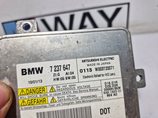 BMW F01 F10 F11 F20 control unit control unit module of the lights XENON 7237647