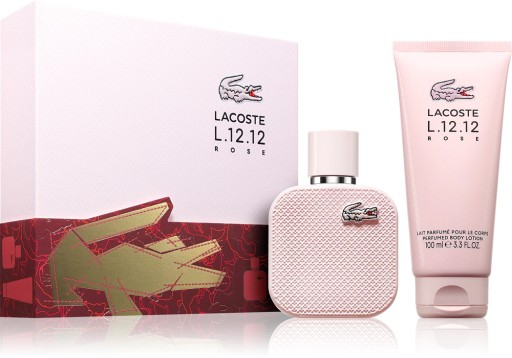 lacoste l.12.12 rose woda perfumowana 50 ml   zestaw  