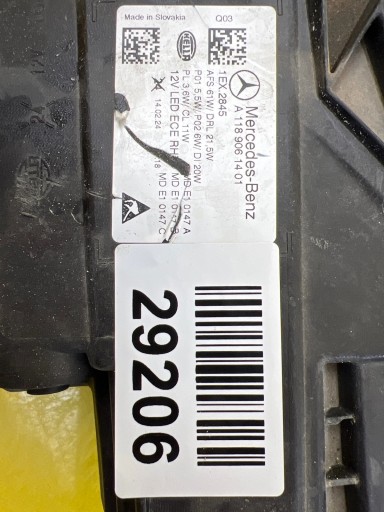 light right Mercedes CLA W118 Lift Full Led A1189061401