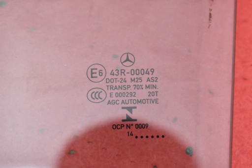 window side left rear part rear MERCEDES C-KLASA W205 14-21