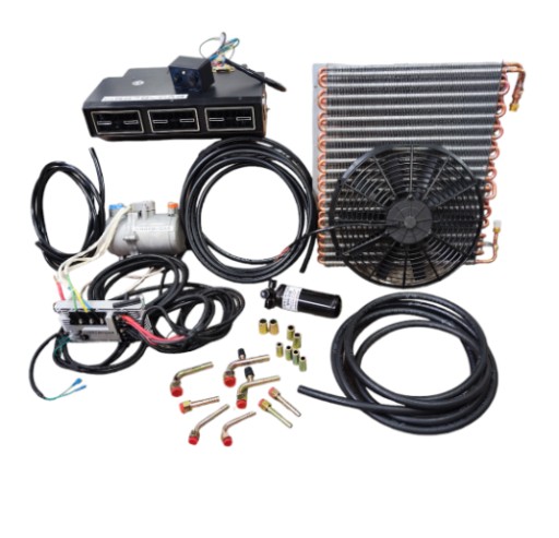 12V 24V - УНИВЕРСАЛЬНЫЙ КОМПЛЕКТ КОНДИЦИОНЕРА ЭЛЕКТРИК 12В 24В КОМБАЙН ГАЗ R134A-848 F