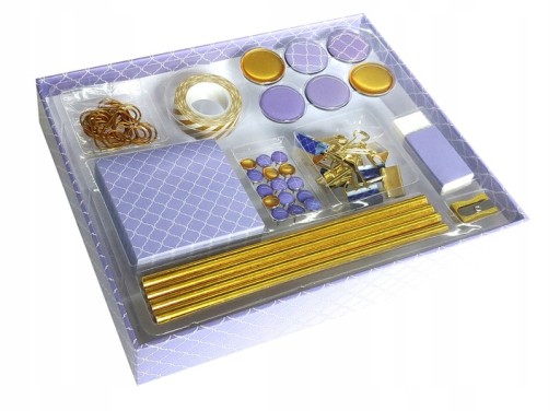 Фіолетовий набір канцелярського приладдя