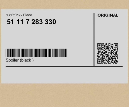 51117283330 7283330 - Передний спойлер (черный) MINI R57 R57 R55 R55 R56 R56