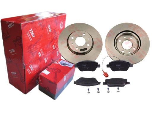 ДИСКИ И КОЛОДКИ TRW ПЕРЕДНИЕ FIAT STILO BRAVO II 500