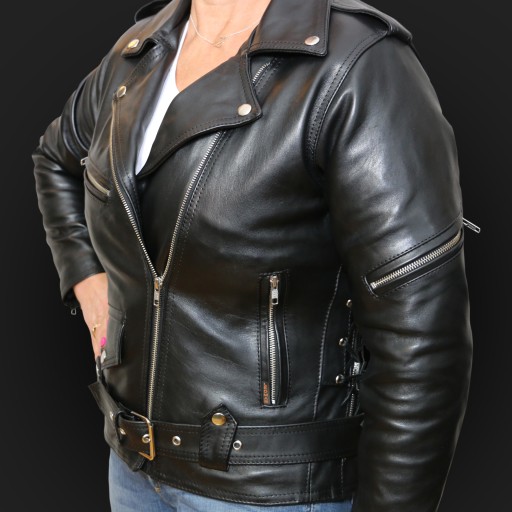 Жіноча мотоциклетна байкерська куртка