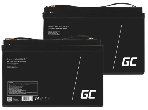 2x зелена батарея 12v 110ah кемпер ділянка solar ups склад 2640wh