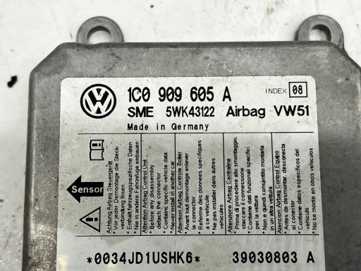 module airbag SENSOR of the airbags 1C0909605A 5WK43122 VW AUDI SKODA SEAT